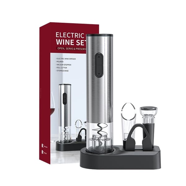 🍷 50% DE RÉDUCTION ! ⚡ Set d'ouvre-bouteilles électriques – Puissant, Une touche automatique & Rechargeable USB 🔋