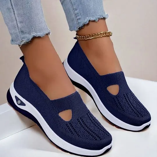👟 60% DE RÉDUCTION! 🚶♀️Baskets légères et respirantes pour femme, en maille, à enfiler, unies et tendance