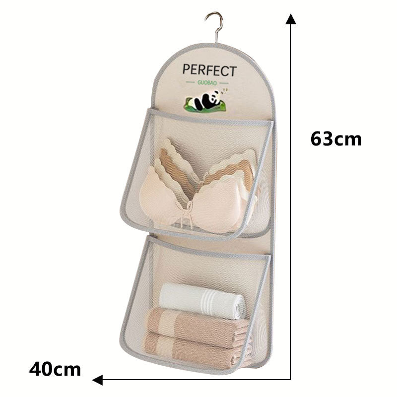 Sac de rangement polyvalent avec filet transparent à suspendre