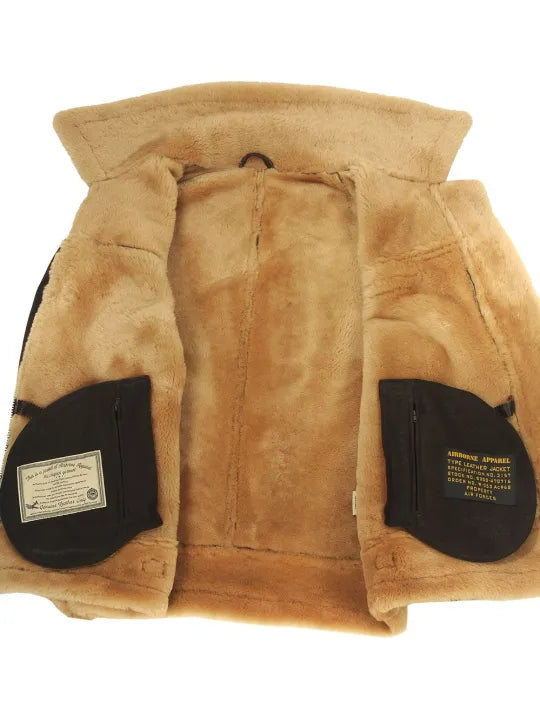📢📢65 % de réduction !!! ✨VESTE BOMBER EN PEAU DE MOUTON