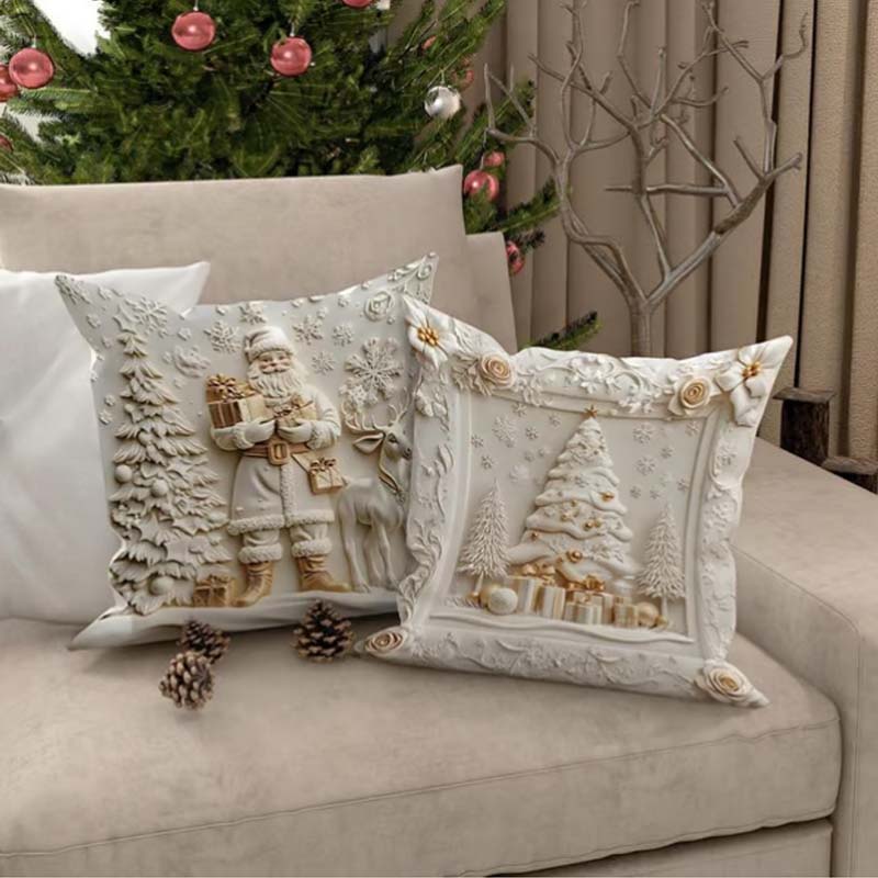 🎅Des idées cadeaux de Noël géniales, à seulement 5 € chacune !🎁 Housses de coussin sur le thème de Noël🛋️