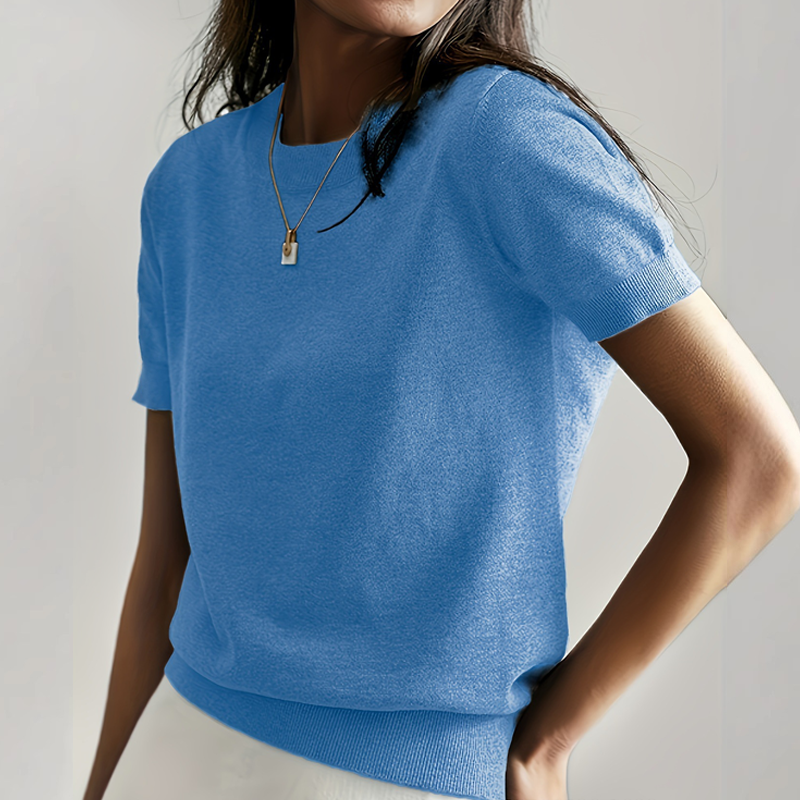 📢 📢Nouveauté 50 % DE RÉDUCTION ! 💥T-shirt à manches courtes et col rond pour femme