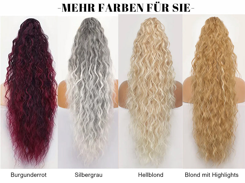 đ DERNIER JOUR DE PROMOTION - đ„70 % DE RĂDUCTIONđ„ Extension de cheveux frisĂ©e et ondulĂ©e avec queue de cheval