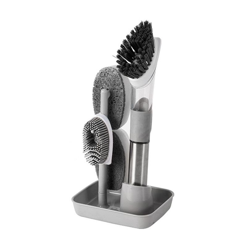 Ensemble tout-en-un de brosses et distributeur de savon