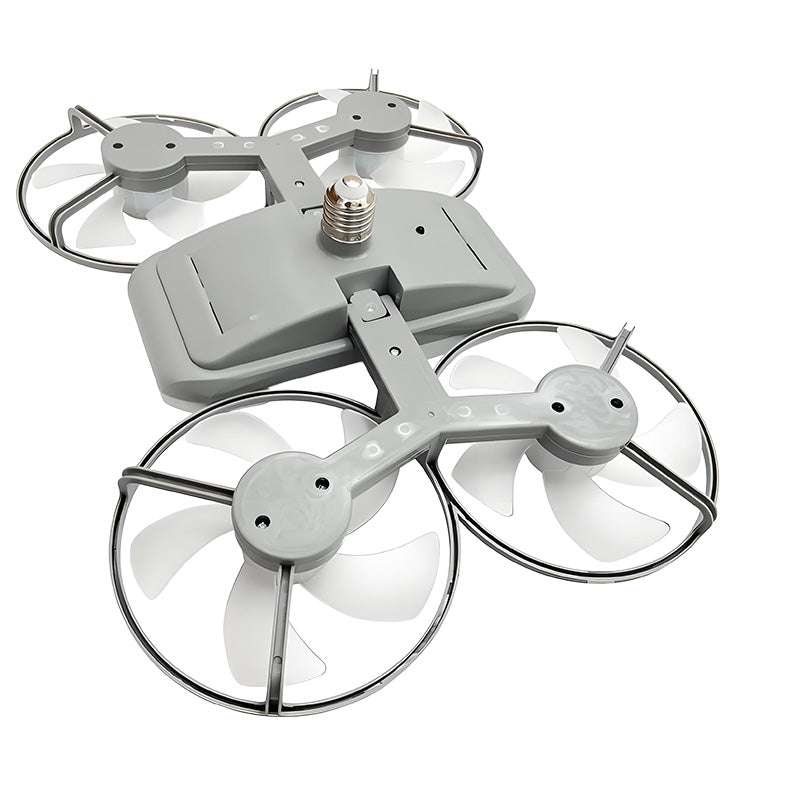 Lampe ventilateur modèle drone E27 à 3 vitesses avec télécommande