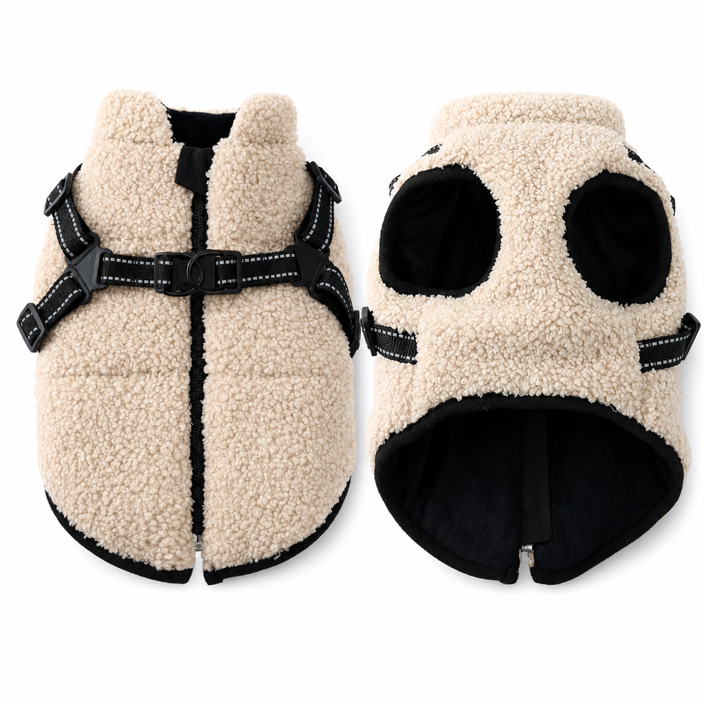 ⏳ Offre à durée limitée : -50 % ⏰ Manteau d'hiver chaud pour chien avec bandes réfléchissantes et harnais, pour petits et moyens chiens 🐶❄️
