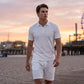 Ensemble d'été deux pièces pour homme, composé d'un polo et d'un short
