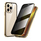 Coque magnétique pour iPhone avec verre de confidentialité et métal