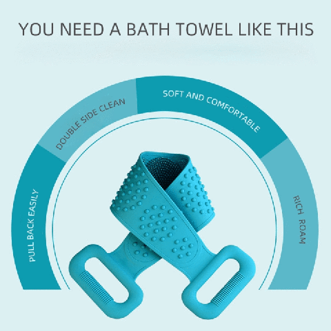 Brosse de Douche pour le Corps en Silicone