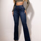 👖 50 % DE RÉDUCTION ! 💃 Jean évasé stretch à taille haute – Silhouette élancée, confort optimal et style intemporel ✨