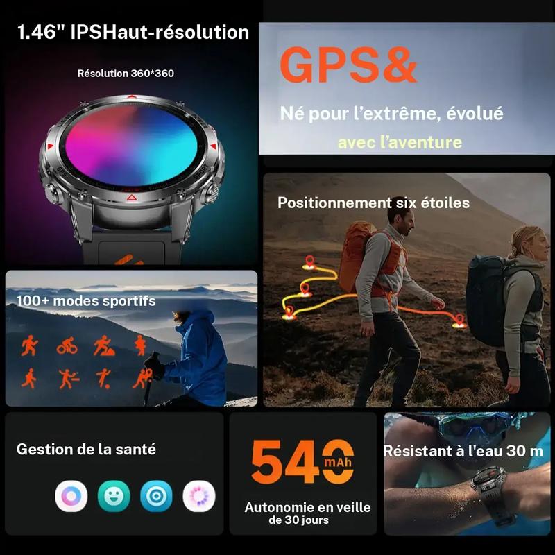 📢📢50% de réduction !! ⏰Montre GPS intelligente pour sports de plein air