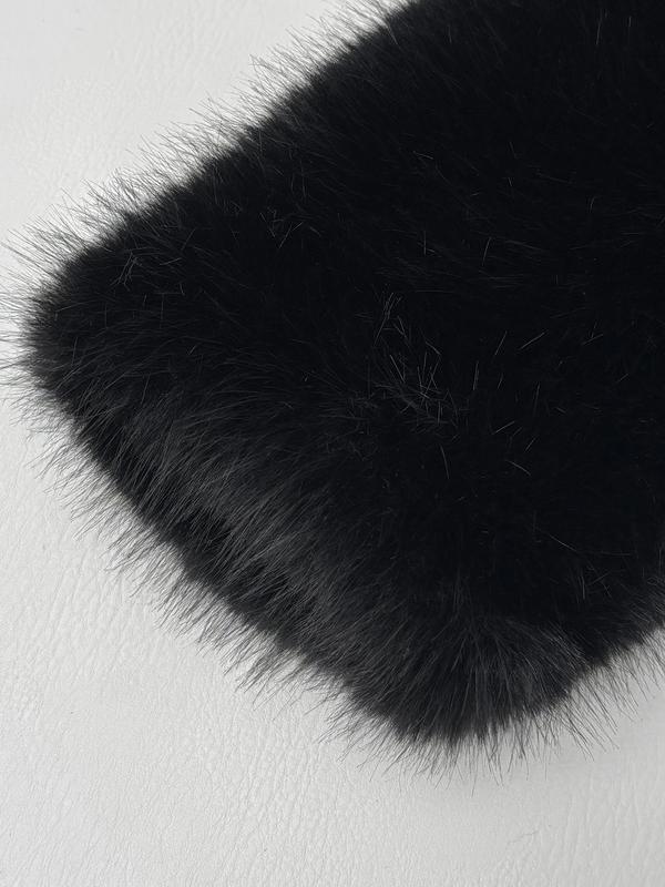 Manteau court en fausse fourrure pour femme, veste d'hiver ample et chaude