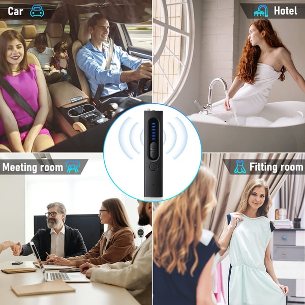 🔥 50% DE RÉDUCTION ! ✨ Détecteur de Caméras Cachées - 6 Niveaux de Sensibilité RF, Portée 10m, Protection de la Vie Privée 📡🛡️