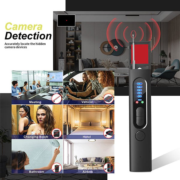 🔥 50% DE RÉDUCTION ! ✨ Détecteur de Caméras Cachées - 6 Niveaux de Sensibilité RF, Portée 10m, Protection de la Vie Privée 📡🛡️