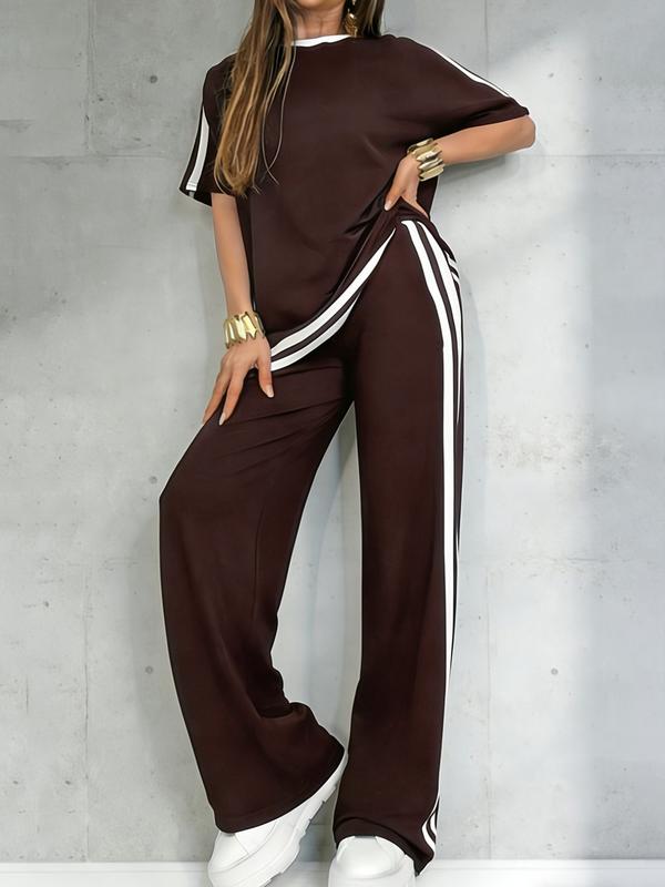 👖 50 % DE RÉDUCTION SUR L'ENSEMBLE DEUX PIÈCES À RAYURES ! ✨ Doux, respirant et coupe ample pour un look décontracté parfait 🌿