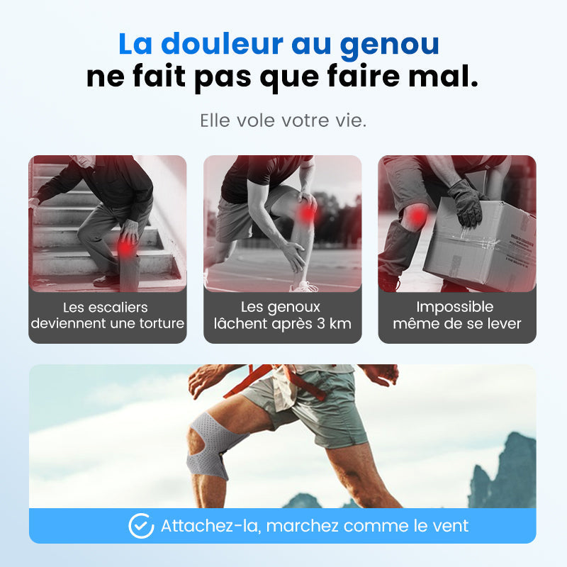 Genouillère ajustable de protection du genou pour le sport