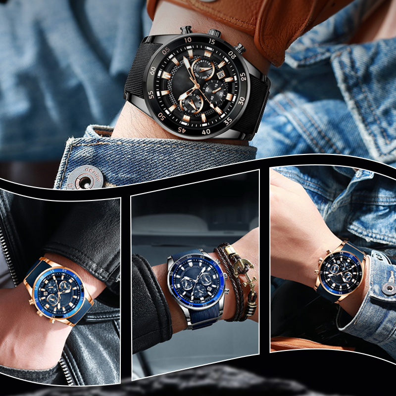 💎Montre à quartz multifonction de luxe pour homme