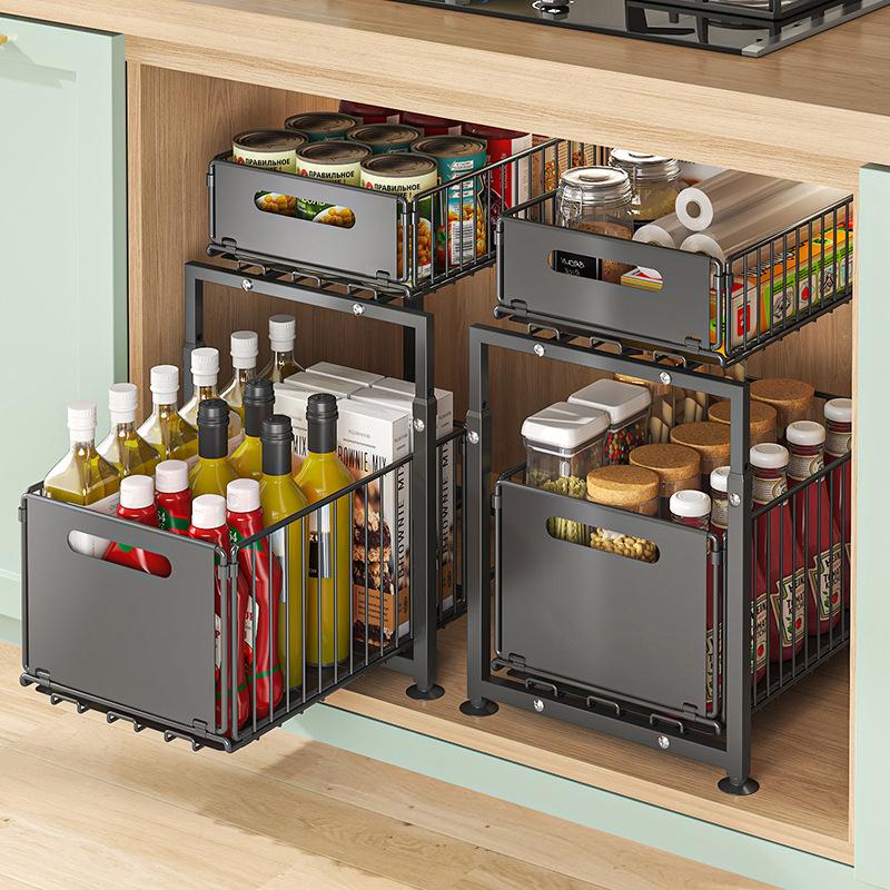 Organisateur de marque à 2 niveaux amovibles pour armoire/placard