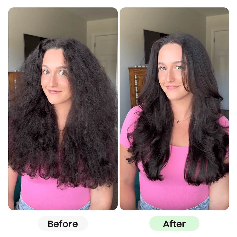 💇‍♀️ 50% DE RÉDUCTION! ✨ Brosse à Cheveux 2-en-1 Volume & Lissage - Technologie Céramique-Tourmaline avec 3 Températures Réglables pour un Style Parfait en 5 Min ⚡🌈