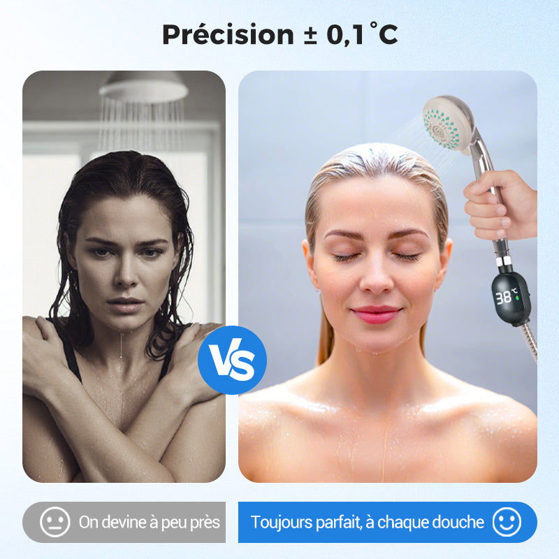 💧 Thermomètre de douche 🌡️ Fini les conjectures - Température instantanée ! 🚿