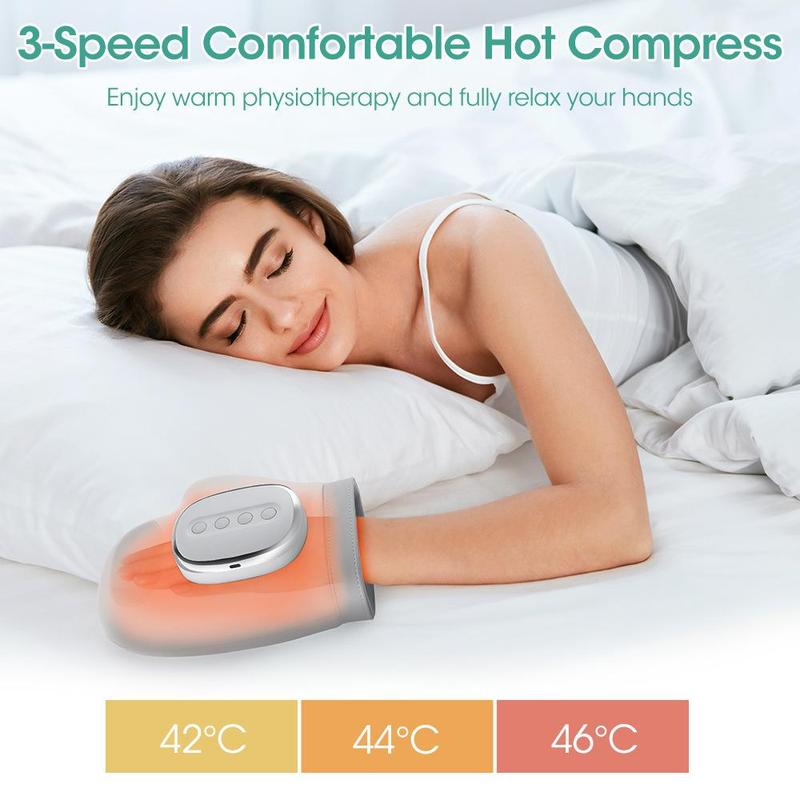 Appareil de massage portable pour les mains avec chaleur et compression