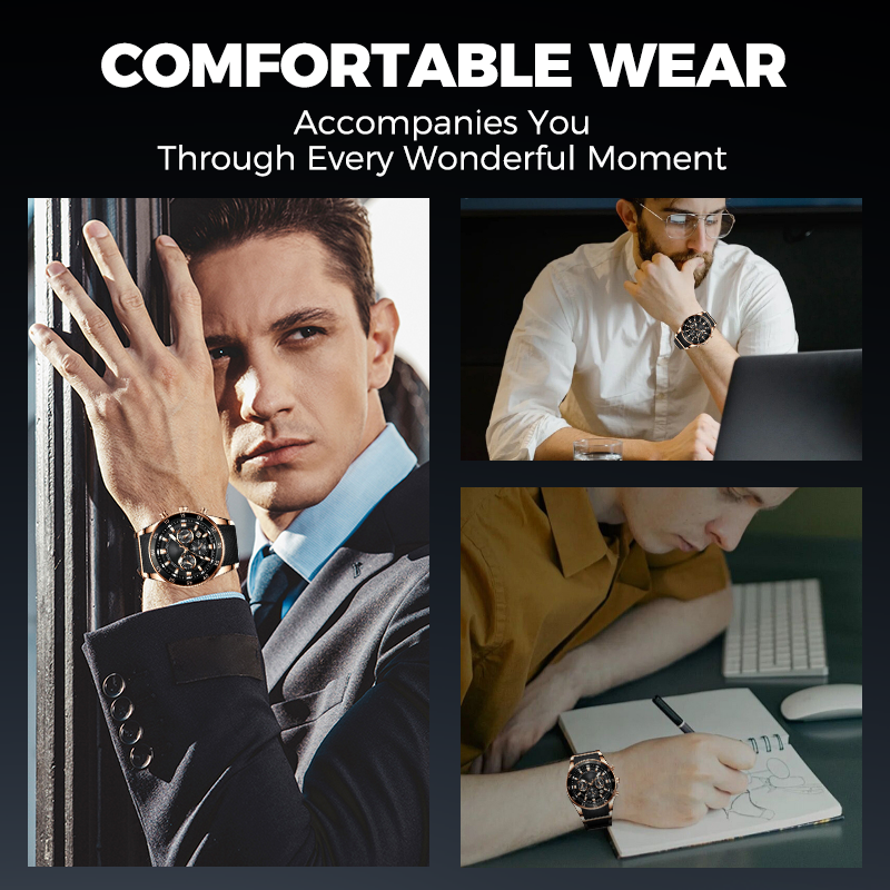 💎Montre à quartz multifonction de luxe pour homme