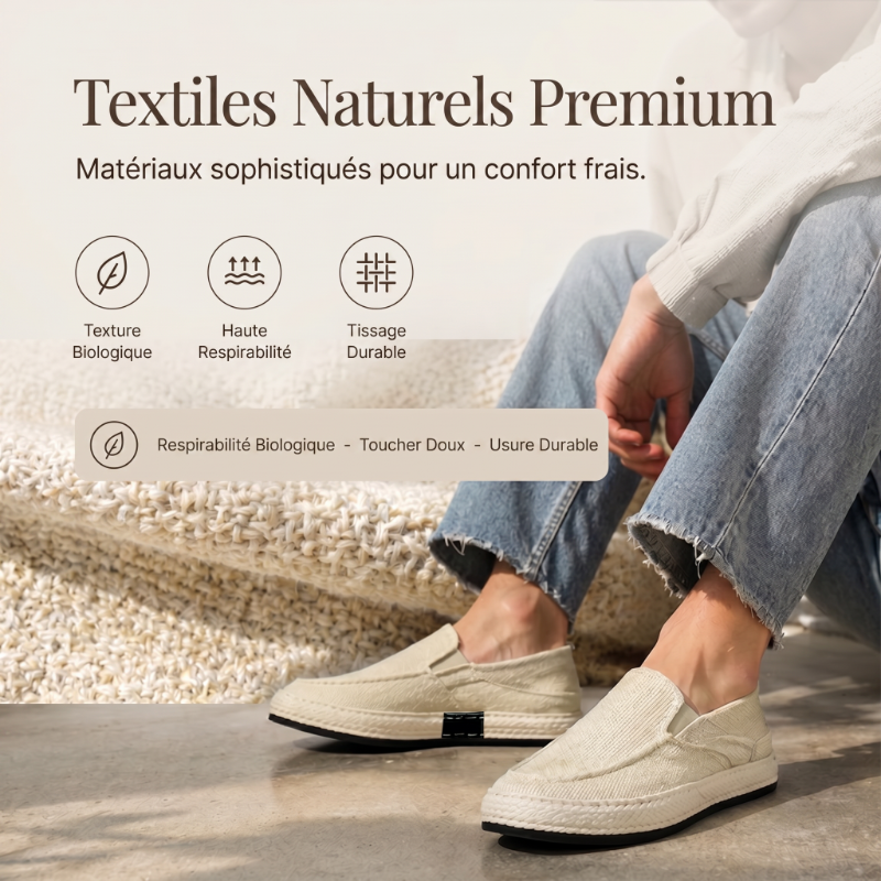 Chaussures slip-on décontractées en toile pour homme