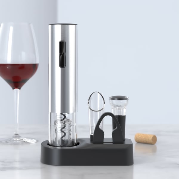🍷 50% DE RÉDUCTION ! ⚡ Set d'ouvre-bouteilles électriques – Puissant, Une touche automatique & Rechargeable USB 🔋