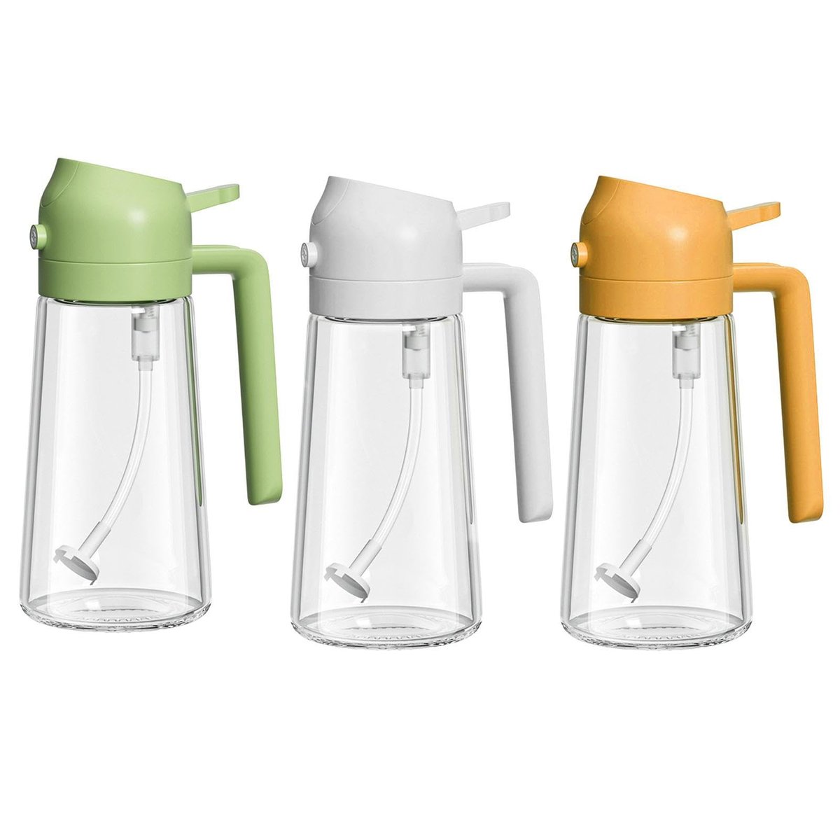 ✨💕Pulvérisateur et distributeur d'huile en verre 2 en 1/-600ml