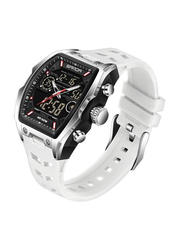 Montre numérique pour homme, montre numérique sportive décontractée avec cadran lumineux et mode alarme