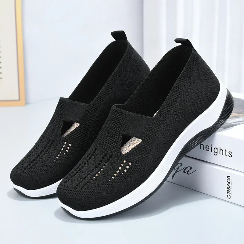 👟 60% DE RÉDUCTION! 🚶‍♀️Baskets légères et respirantes pour femme, en maille, à enfiler, unies et tendance