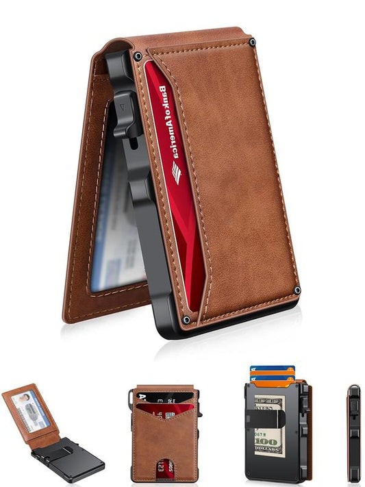 🔥🎁Nouveauté : 50 % de réduction -- Portefeuille fin pour homme avec protection RFID