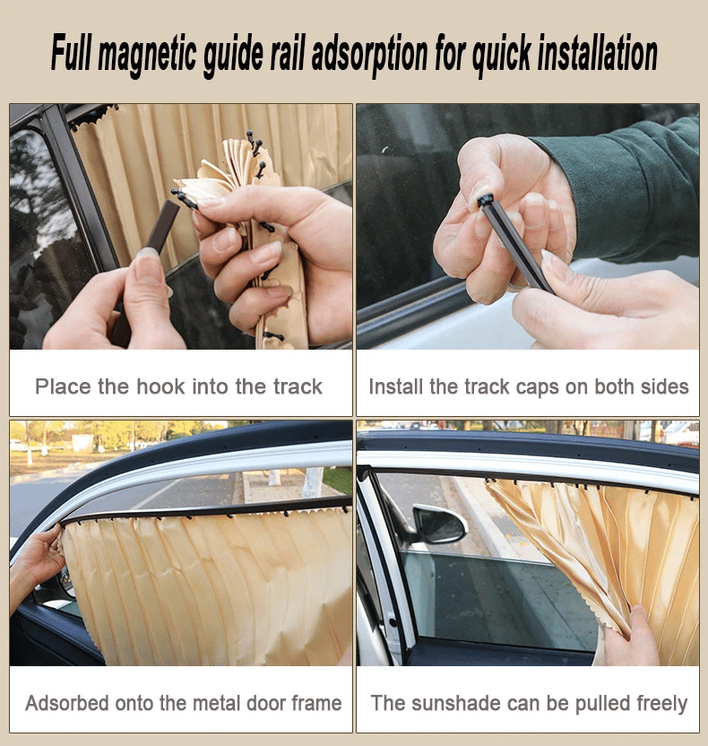 🌥️🔥Pare-soleil magnétique universel pour vitres latérales de voiture🚗