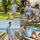 Ensemble d'été deux pièces pour homme, composé d'un polo et d'un short