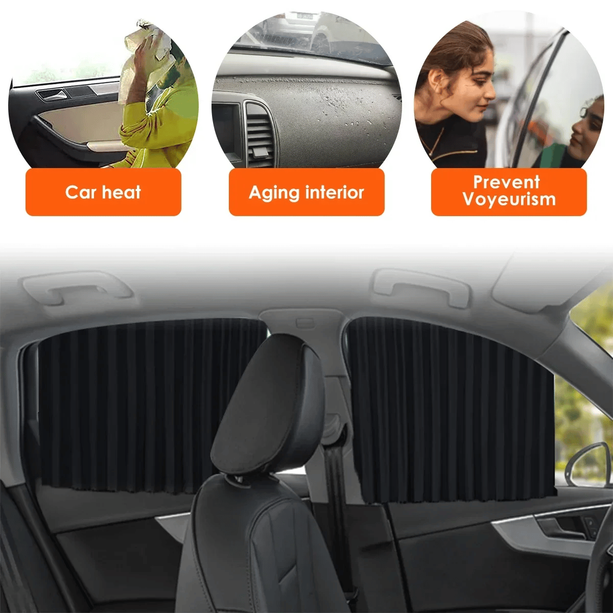 🌥️🔥Pare-soleil magnétique universel pour vitres latérales de voiture🚗