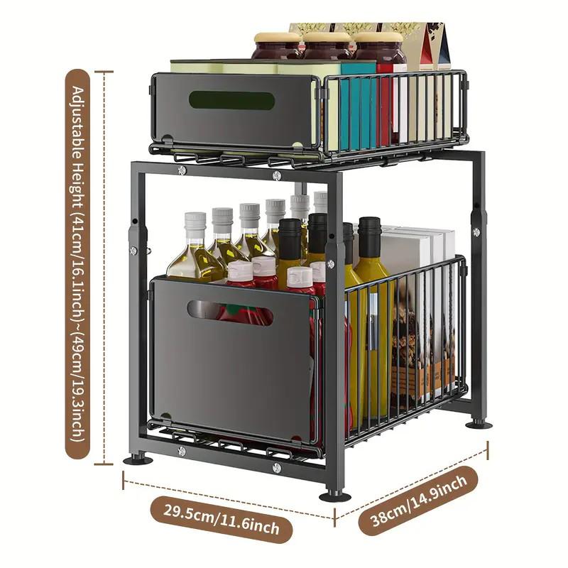 Organisateur de marque à 2 niveaux amovibles pour armoire/placard