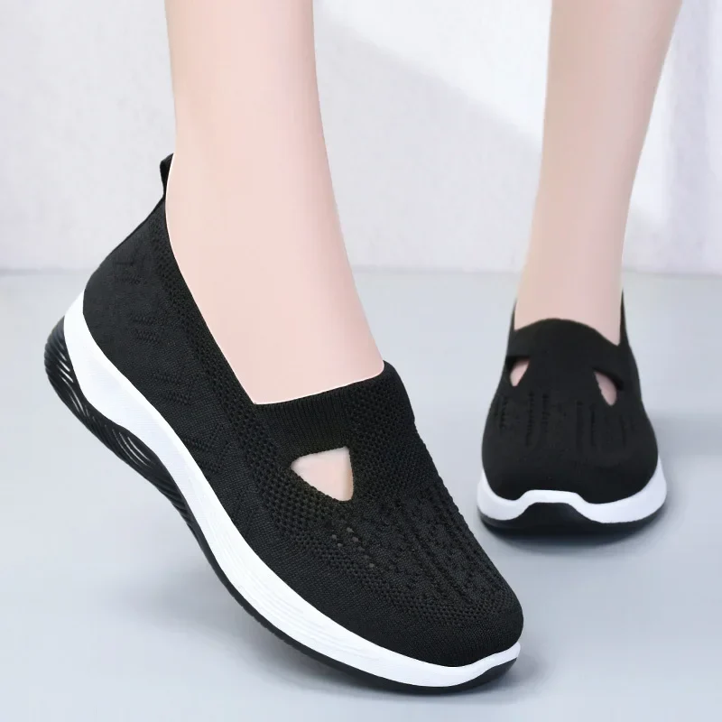 👟 60% DE RÉDUCTION! 🚶‍♀️Baskets légères et respirantes pour femme, en maille, à enfiler, unies et tendance