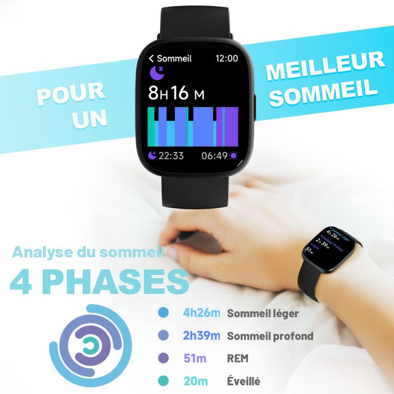 Montre connectée multifonction pour hommes / femmes