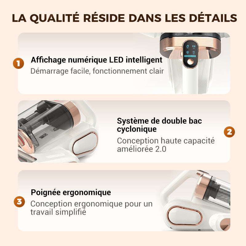⏳Spécial à durée limitée⏰Aspirateur pour matelas – Élimine efficacement les acariens 🛏️✨