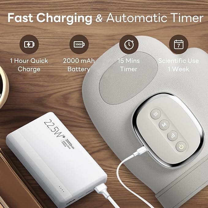 Appareil de massage portable pour les mains avec chaleur et compression