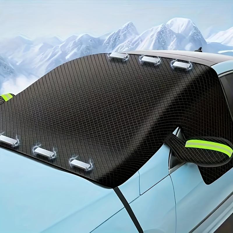 Pare-soleil universel pour pare-brise de voiture, protection magnétique contre la neige en tissu Oxford, protection contre le gel en hiver, bande réfléchissante pour le rétroviseur la nuit