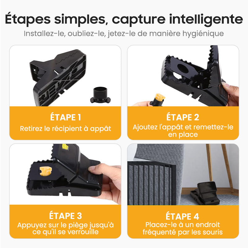 🐀 ACHETEZ 1 - RECEVEZ 1 GRATUIT ! ✨ Piège à Rats Réutilisable - Déclencheur Haute Sensibilité, Sécuritaire pour Enfants/Animaux, Conception Écologique 🏡🔧