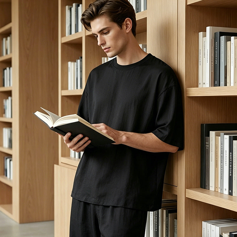 🍂Ensemble 2 pièces pour homme : t-shirt et pantalon à jambes larges🔥