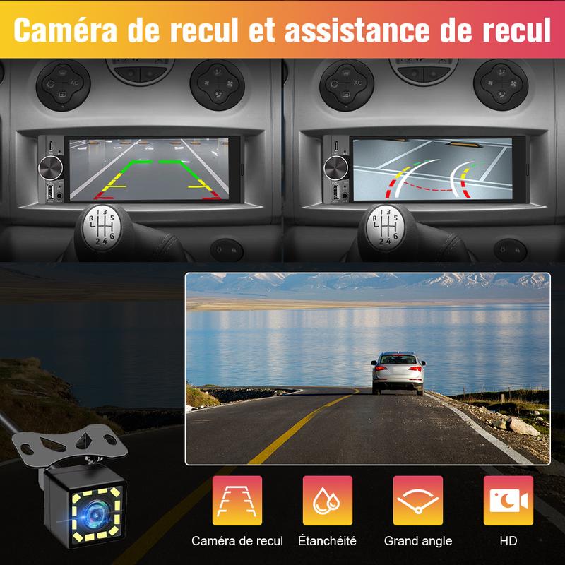 Écran tactile intelligent sans fil 6,36 pouces | Bluetooth | Commande vocale | Écran multimédia HD