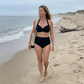 Maillot de bain pour femme avec haut dos nu et effet amincissant au niveau du ventre