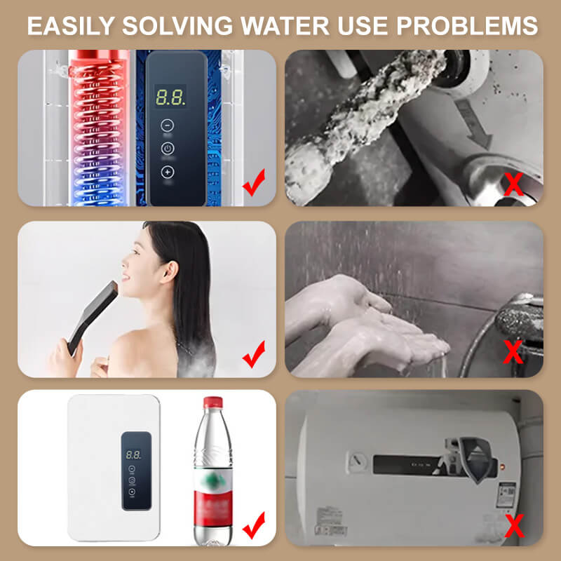 🔥 60% DE RÉDUCTION ! ✨ Chauffe-eau Instantané sans Réservoir - Design Compact avec Contrôle de Température Numérique pour Économie d'Énergie ⚡🚿
