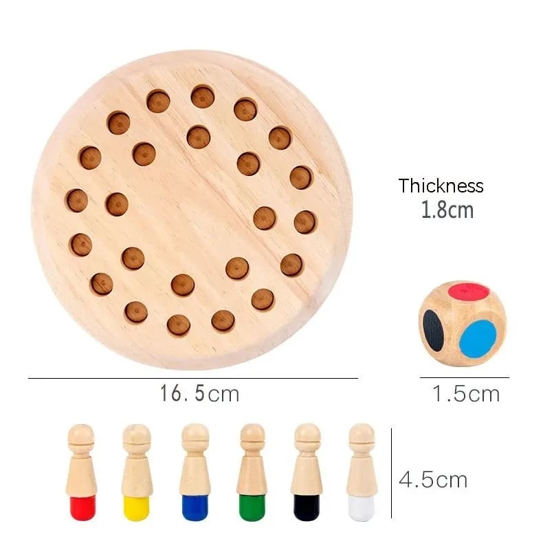 📢🔥 50 %  DE RÉDUCTION !! ✨Cadeaux pour enfants🎁Jeu d'échecs en bois Memory Match Stick