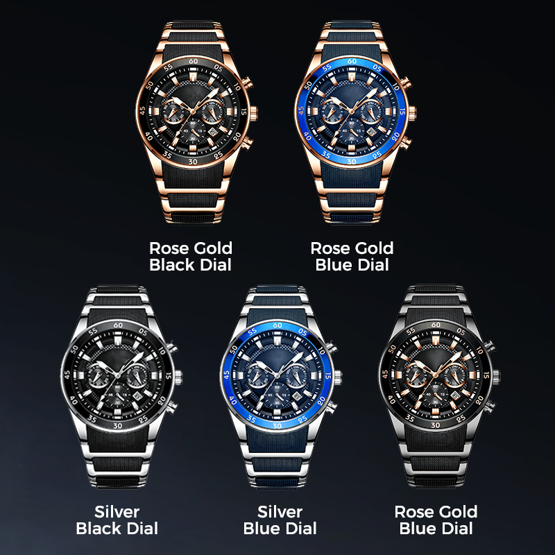 💎Montre à quartz multifonction de luxe pour homme