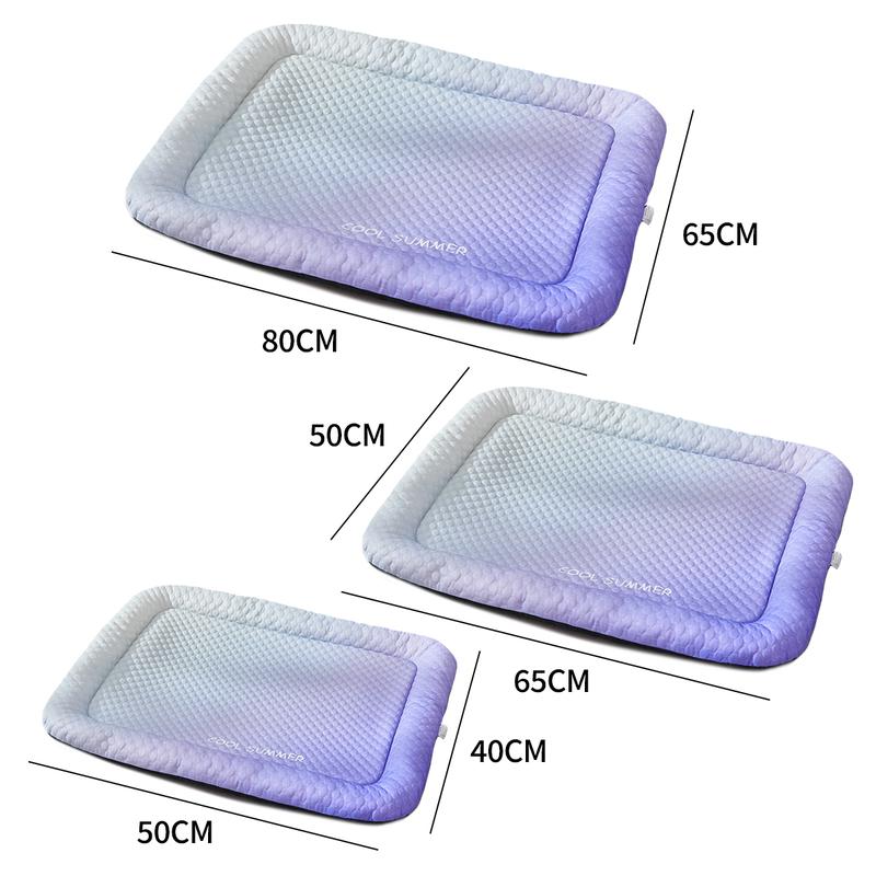 Tapis rafraîchissant pour chiens et chats - Couverture rafraîchissante d'été « Ice Silk » aux couleurs dégradées, coussin de couchage doux et respirant pour les sols d'intérieur, les canapés et les trajets en voiture