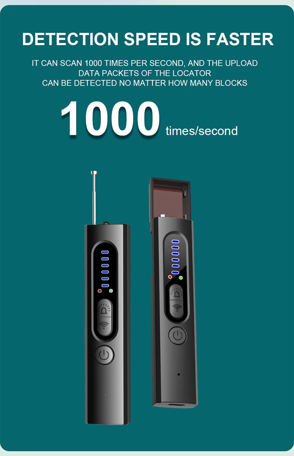 🔥 50% DE RÉDUCTION ! ✨ Détecteur de Caméras Cachées - 6 Niveaux de Sensibilité RF, Portée 10m, Protection de la Vie Privée 📡🛡️
